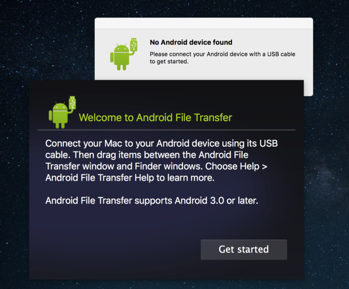 Android File Transfer Cannot Open Dmg File