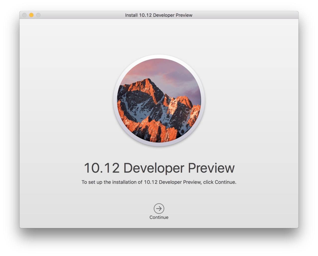 Install 10.12 Developer Preview Download